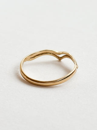 Gold Chevron Ring | 9ct | M | 1.04g
