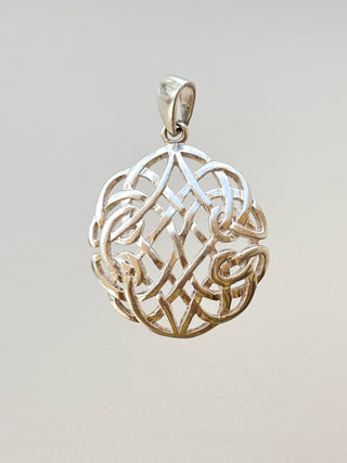Large Silver Celtic knot Pendant | Cable Chain | 925 Silver | 18–20-Inch | 5.35g