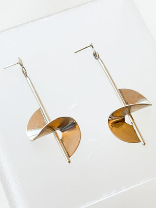 Abstract Spiral Drop Earrings | 925 Silver | 10.88g