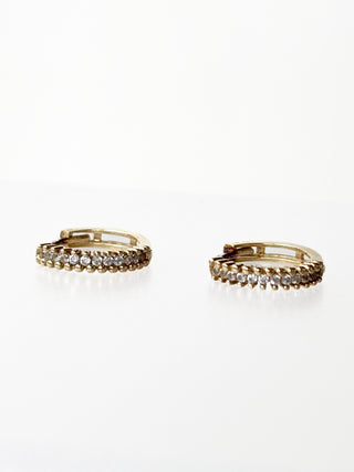 CZ Hoop Earrings | 9ct Gold | 0.62g