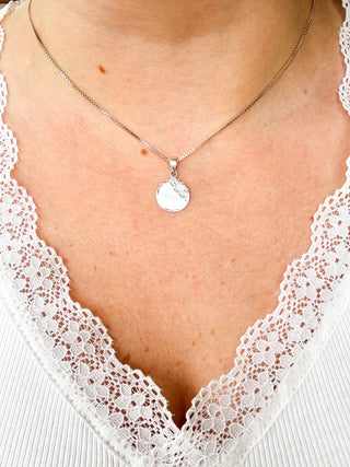 Silver Circle Pendant | 925 Silver | 16.5-Inch | 3.76g