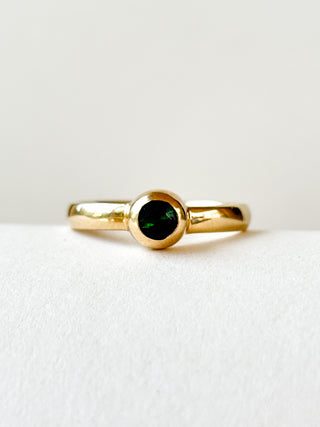 Bezel-Set Tourmaline Ring | 9ct Gold | 2.77g | Size N