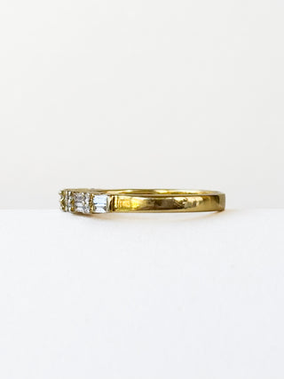 Round & Baguette Diamond Eternity Ring | 18ct Gold | Size P | 3.06g