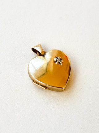 Gold Heart Locket | 9ct Gold | 18–20-Inch Diamond Chain | 1.10g