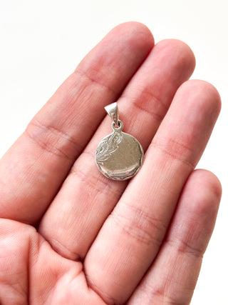 Silver Circle Pendant | 925 Silver | 16.5-Inch | 3.76g