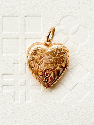 Heart Engraved Locket | Diamond Anchor Chain 18–20-Inch | 9ct Gold | 1.62g