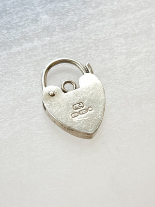 Silver Heart Padlock Pendant | 925 Silver | 18-Inch Cable Link Chain | 1.51g