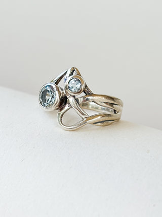 Topaz Celtic Ring | 925 Silver | Size M | 3.19g