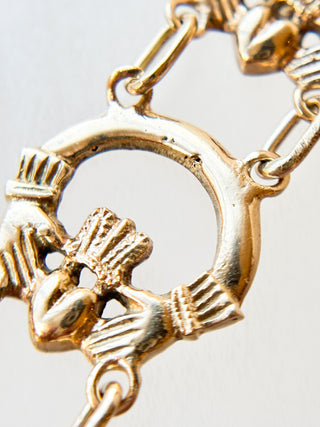 Showstopper Claddagh Bracelet | 9ct Gold | 6.5" | 12.43g