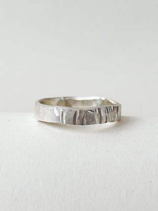 Textured Ring | Silver | Size T | 3.48g