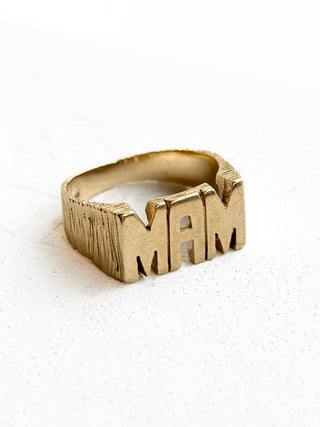 Mam Signet Ring | 9ct Gold | Size P | 5.10g