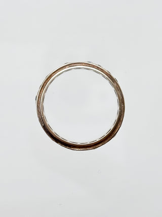 White Synthetic Spinel Eternity Ring | 9ct Gold | Size M | 3.07g