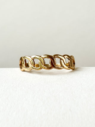 Cuban Link Ring | 9ct Gold | Size P | 1.16g