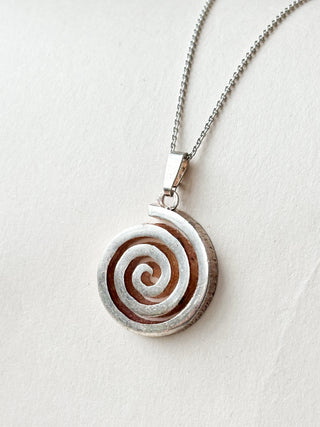 Solid Spiral Pendant | Sterling Silver | 6.18g | 20mm x 30mm