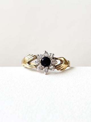 Sapphire and Cz Fede Cluster | 9ct | 1.6g | L1/2