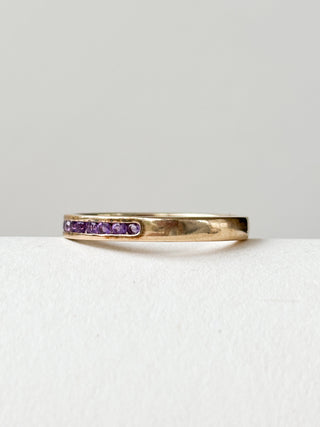 Amethyst Eternity Band Ring | 9ct Gold | size L | 1.76g