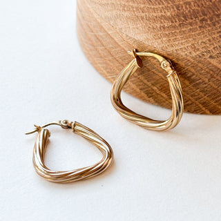Triangle Hoops | 9ct Gold | 1.47g