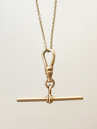 T-Bar with Swivel | Cable Link Chain | 9ct Gold | 4.05g