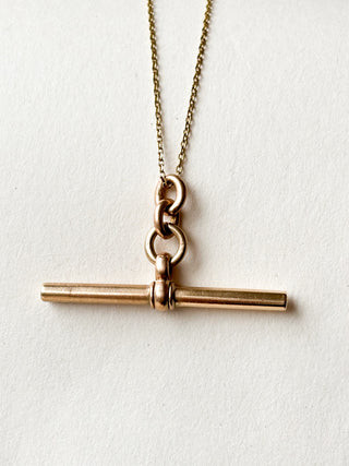 Solid T-Bar Pendant with Three Links | 9ct Gold | 4.89g | 40mm x 20mm