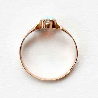 Heart Opal Ring | 14ct Gold | Natural Opal | Size L | 1.13g