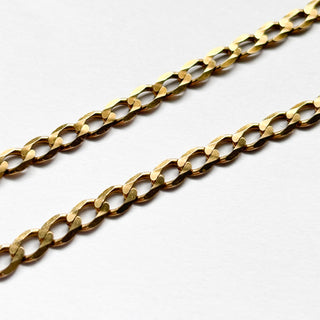 Curb link chain choker | 9ct Gold | 15.16in | 6.28g