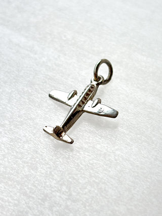 Silver Plane Pendant | 925 Silver | 24mm × 16mm | 1.35g
