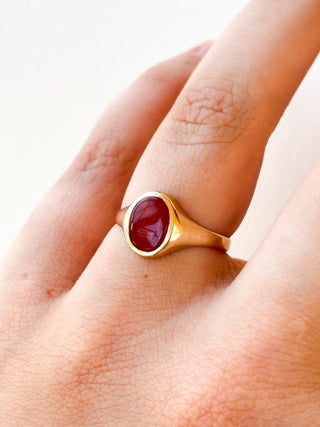 Carnelian Signet Ring | 9ct Gold | 1.53g | Size P