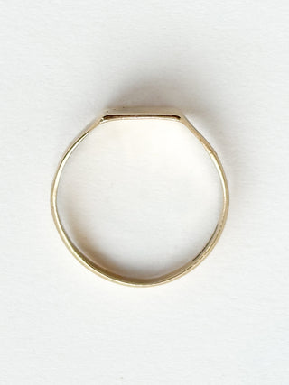 Square Signet Ring | 9ct Gold | Engraving | Size P | 1.76g