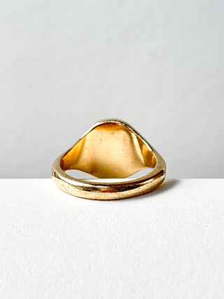 Engraved Oval Signet Ring | 9ct Gold | 9.55g | Size T
