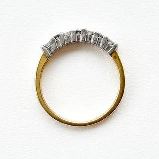 Real Diamond Eternity Ring | 18ct Gold | Baguette & Brilliant Cut | Size N | 2.85g
