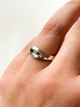 Eye CZ Ring | 925 Silver | Size M | 2.16g