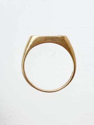 Star CZ Signet Ring | 9ct Gold | Size O½ | 3.40g