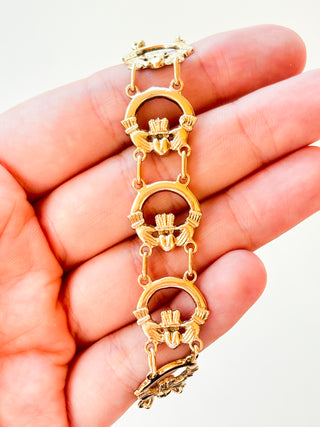 Showstopper Claddagh Bracelet | 9ct Gold | 6.5" | 12.43g