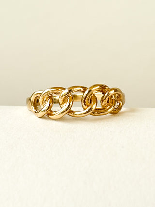 Cuban Link Ring | 9ct Gold | Size M½ | 1.48g