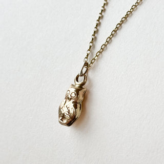 Owl charm | 9ct | 0.54g | 18in fine cable link chain