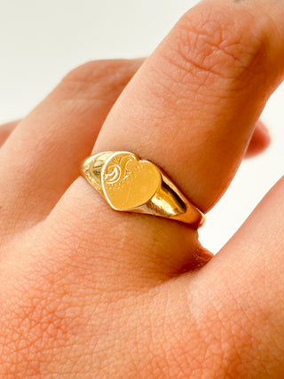 Heart-Shaped Ring | 9ct Gold | Size R | 1.98g