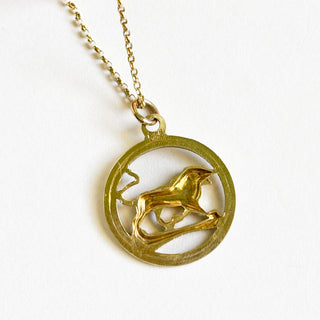 Leo Pendant | 14ct Gold | 2cm | 1.67g (2.79g with Chain)