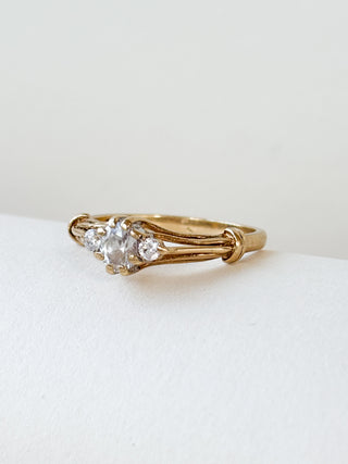 CZ Trilogy Ring | 9ct Gold | Size O | 2.11g