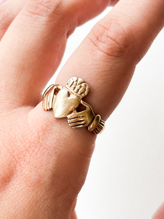 Heavy Claddagh Ring | 9ct Gold | Size U | 6.55g
