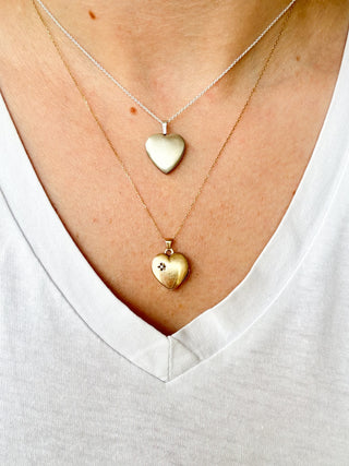 Silver Heart Locket | 925 Silver | 2.15g | 18–20-Inch Silver Cable Link