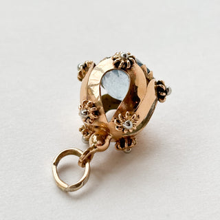 Light Blue Glass Charm | 4.8g | 18in fine cable link chain