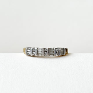 Real Diamond Eternity Ring | 18ct Gold | Baguette & Brilliant Cut | Size N | 2.85g