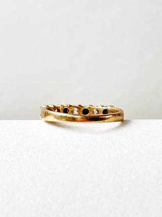 Sapphire & CZ Eternity Ring | 9ct Gold | 2.27g | Size O
