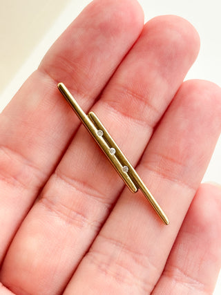 Diamond Long Pendant | 9ct Gold | 18-Inch Fine Cable Link Chain | 1.43g