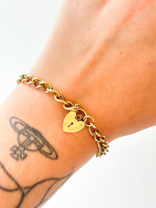 Curb Link Charm Bracelet | 9ct Gold | 11.21g