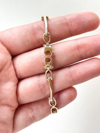 Horse Bit Bracelet | 9ct Gold | 7.3-Inch | 7.82g