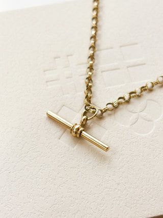 T-Bar Pendant | 9ct Gold | 18-Inch Chain | 5.73g