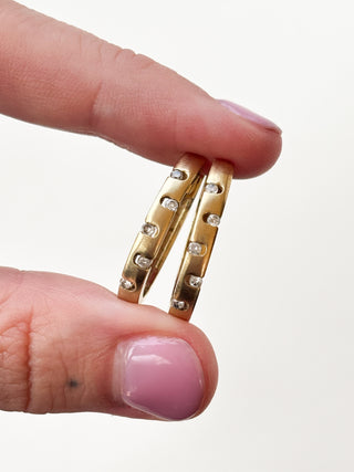 Diamond Hoop Earrings | 9ct Gold | 5.50g