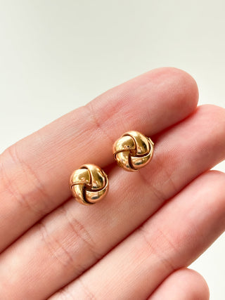 Small Woven Knot Earrings | 9ct Gold | 1.65g | 10mm