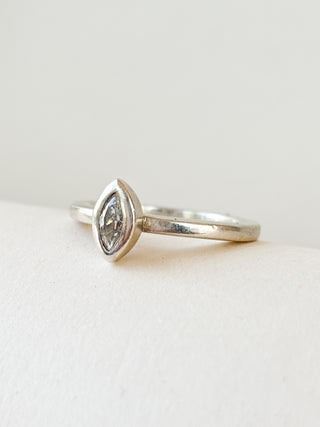 Bezel Set Marquis CZ Ring | 925 Silver | Size L | 3.45g